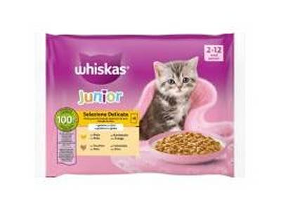 WHISKAS JUNIOR AVES 4X85G - 27246263