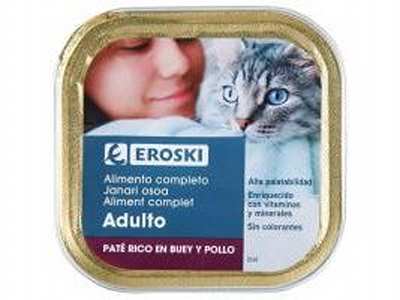 GATO PATE BUEY EROSKI 100 G - 16888257