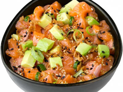 Chirashi tartar de salmón