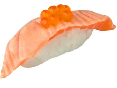Nigiri de salmón flameado