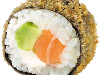 Futomaki de salmón tempurizado