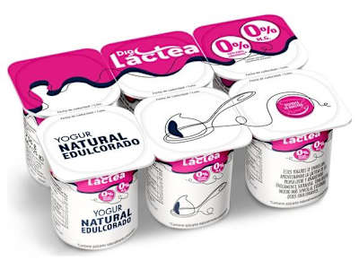 Yogur natural desnatado edulcorado Dia Láctea pack 6 x 125 g