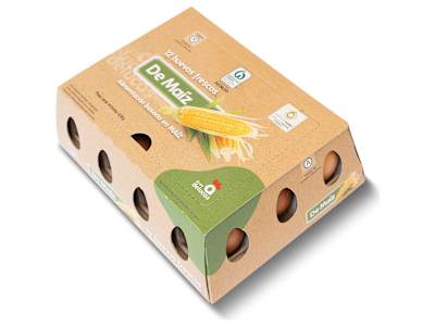 Huevos medianos/grandes M/L maíz Grupo de lucas caja 12 unidades
