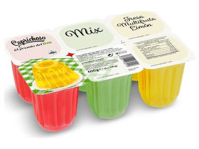 Gelatina de fresa, limón y multifruta Dia Caprichoso pack 6 x 100 g