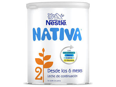 Leche infantil en polvo de continuacion de 6 a 12 meses Nativa 800 g