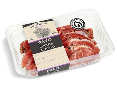 Chuletas de pavo al ajillo Selección de Dia 600 g aprox.