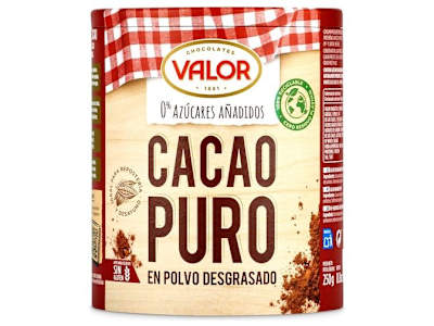 Cacao puro en polvo 0% azúcares añadidos Valor 250 g