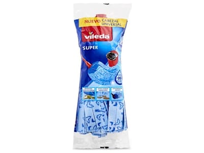 Fregona super 100 % microfibra azul Vileda bolsa 1 unidad