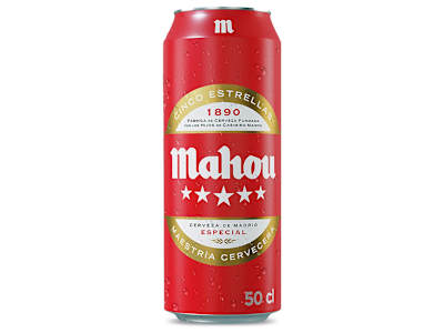 Cerveza Mahou 5 Estrellas 50 cl