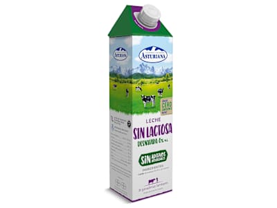 Leche desnatada sin lactosa Central Lechera Asturiana 1 L