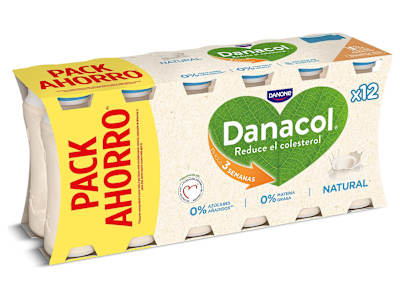 Bebida láctea natural 0% azúcares añadidos Danacol pack 12 x 100 g