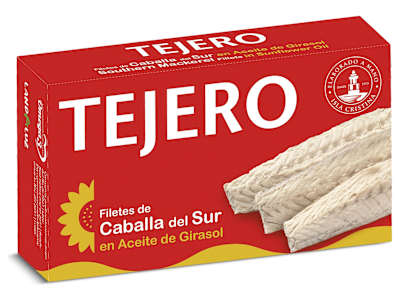 Filetes de caballa en aceite de girasol Tejero lata 80 g