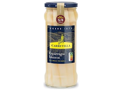 Espárragos blancos muy gruesos 5/8 piezas Carretilla frasco 325 g