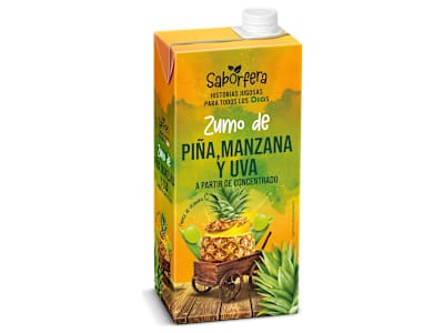 Zumo de piña, manzana y uva Dia Saborfera 1 L