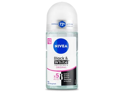 Desodorante roll-on invisible for black & white Nivea bote 50 ml
