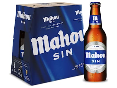 Cerveza sin alcohol Mahou pack 6 x 25 cl