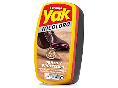 Esponja para calzado brillo inmediato incolora Yak caja 1 unidad