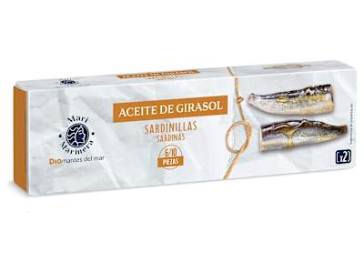 Sardinillas en aceite de girasol Dia Mari Marinera lata 2 x 65 g