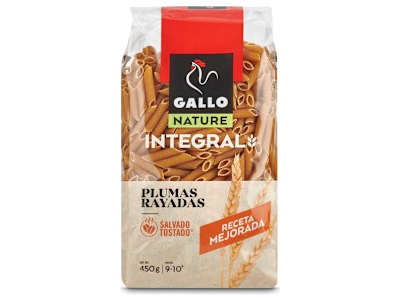 Plumas rayadas integrales Gallo 450 g