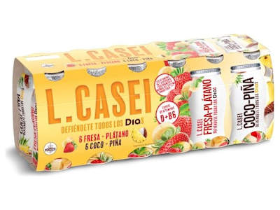 L-Casei fresa-plátano y coco-piña Dia pack 12 x 100 g