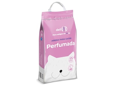 Arena para gatos absorbente perfumada Deligato de Dia bolsa 5 Kg