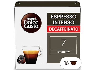 Cápsulas de café expresso descafeinado intenso Dolce Gusto 16 unidades