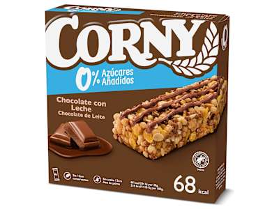 Barritas de cereales con chocolate con leche Corny caja 120 g