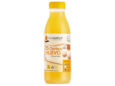 Claras de huevo pasteurizadas Ovonatur botella 500 ml