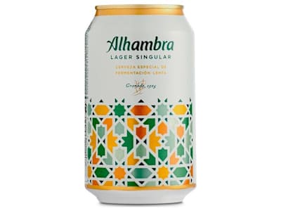 Cerveza lager Alhambra 33 cl