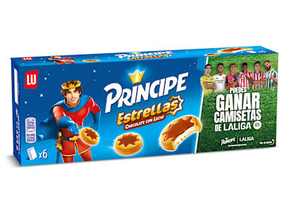 Galletas rellenas de chocolate estrellas Principe caja 225 g