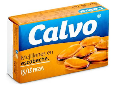 Mejillones en escabeche 13/18 piezas Calvo lata 69 g