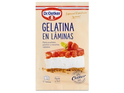 Gelatina en láminas Dr. Oetker bolsa 20 g
