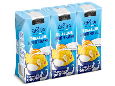 Bebida de fruta y leche mediterráneo Dia Saborfera pack 3 x 330 ml