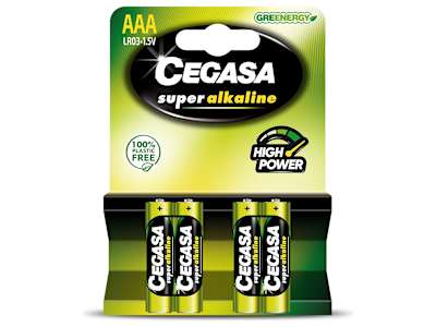 Pila alcalina aaa Cegasa blister 4 unidades