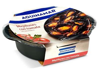 Mejillones en salsa de tomate Aguinamar bandeja 500 g