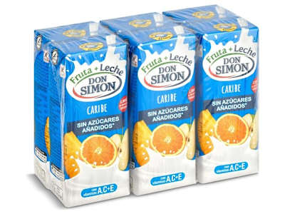 Bebida de fruta y leche caribe Don Simón pack 6 x 200 ml