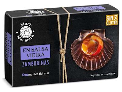 Zamburiñas en salsa vieira Dia Mari Marinera lata 63 g