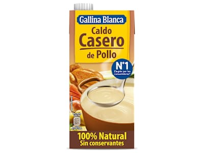 Caldo casero de pollo 100% natural Gallina Blanca brik 1 L
