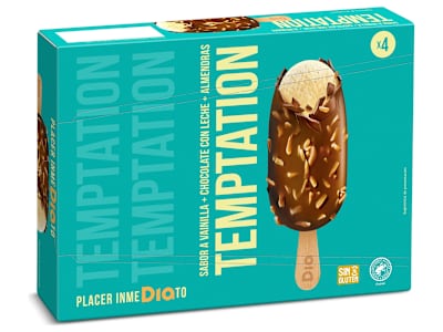 Helado bombón almendrado Dia Temptation caja 360 g