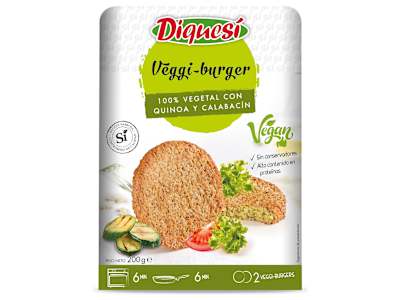 Hamburguesas veganas de calabacín y quinoa DiqueSí 200 g