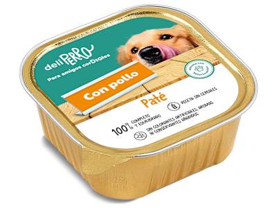 Paté para perro con pollo Deliperro de Dia tarrina 300 g