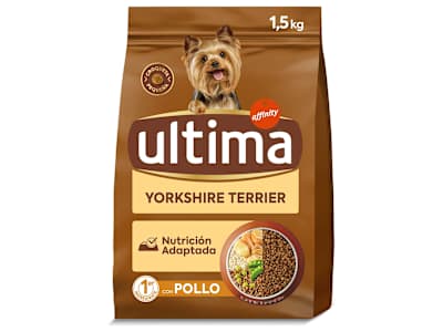 Alimento para perros yorkshire terrier con pollo y arroz Ultima bolsa 1.5 Kg