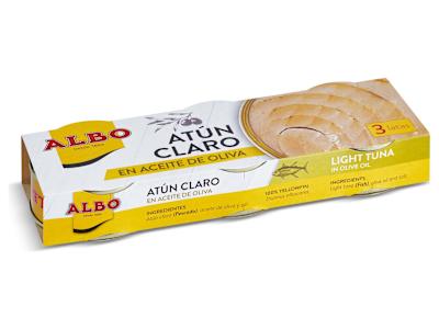 Atún claro en aceite de oliva Albo pack 3 x 48 g