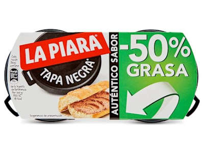 Paté -50% grasa La piara Tapa Negra lata 2 x 73 g