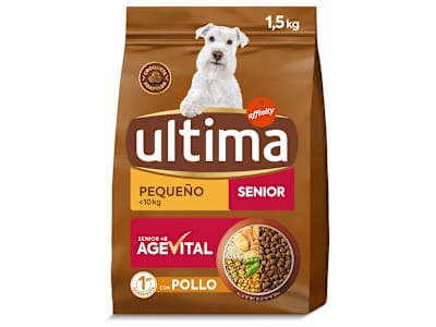 Alimento para perros mini senior Ultima bolsa 1.5 Kg