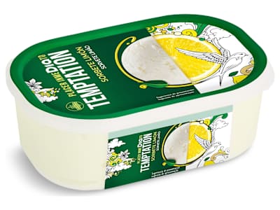 Helado sorbete de limón Dia Temptation tarrina 540 g