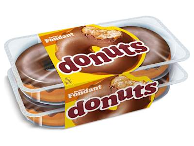 Berlinas fondant Donuts bandeja 4 unidades 228 g