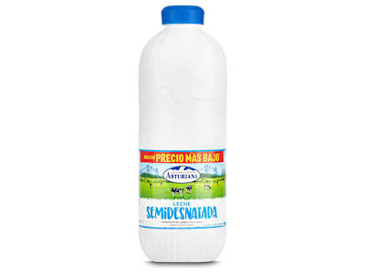 Leche semidesnatada Central Lechera Asturiana botella 2.2 L