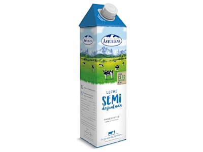 Leche semidesnatada Central Lechera Asturiana 1 L