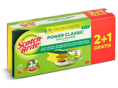 Estropajo salvauñas classic Scotch brite 3 unidades